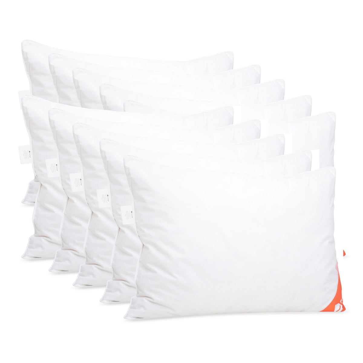 Set 10 x Perne Deluxe cu pene și puf de gâscă, husă bumbac, 50x70 cm-Seturi Perne-Prestige Home-Prestige Home