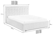 Pat Tapițat Strasbourg Premium, cu somieră rabatabilă și ladă depozitare-Paturi Rabatabile-Prestige-Crem-Anthology-90x200-Prestige Home