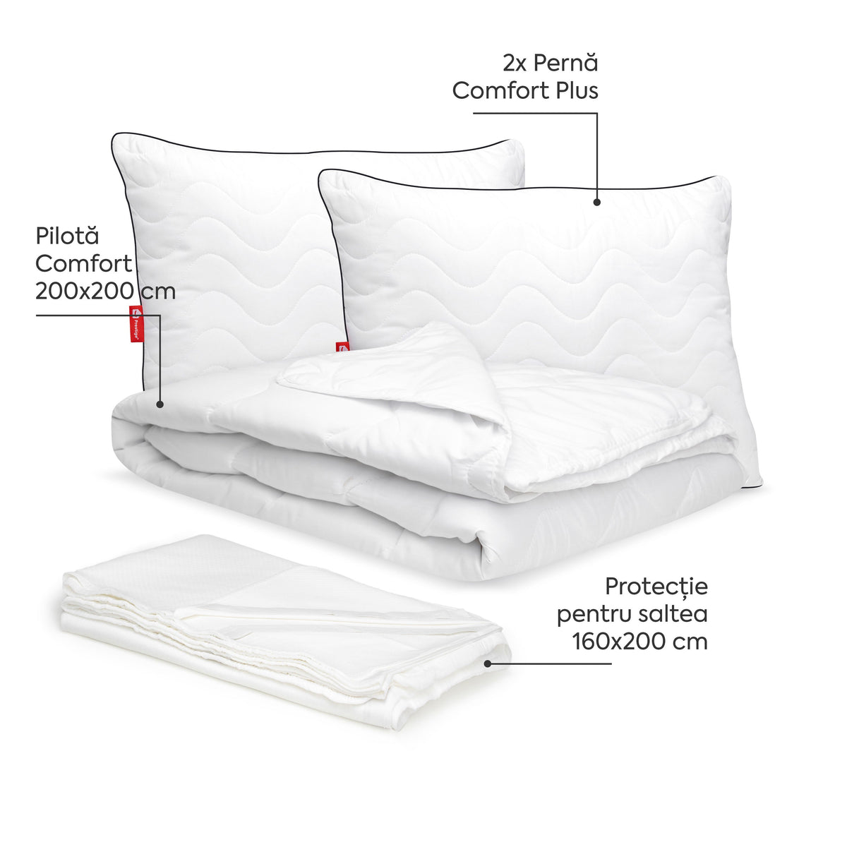 Pachet Comfort Plus Double-Seturi Perne + Pilote-Prestige Home-Prestige Home