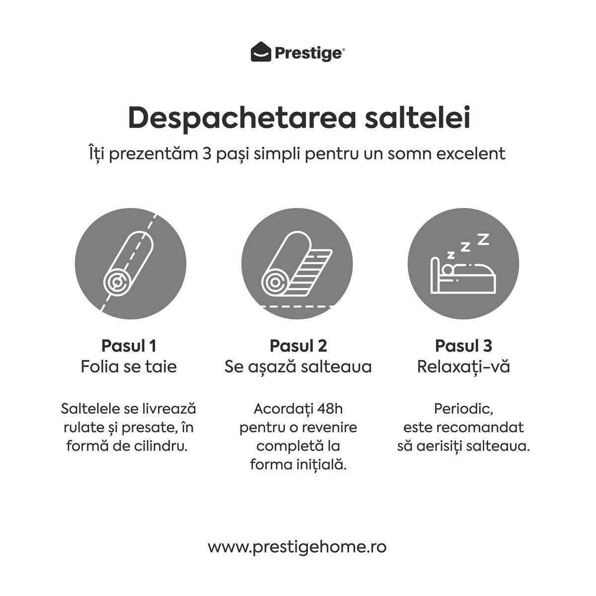 Saltea ALOE VERA THERAPY, spumă poliuretanică, reversibilă, hipoalergenică, super ortopedică, Grosime 19 cm   - Prestige Home 