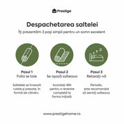 Saltea FRESH ERGO GREEN LINE, spumă poliuretanică, reversibilă, hipoalergenică, ortopedică, Grosime 16 cm  - Prestige Home