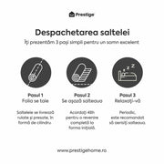 Saltea ORIGINAL, 14+2 Memory, spumă poliuretanică elastică, spumă cu memorie, husă antibacteriană, superortopedică, Grosime 18 cm - Prestige Home  