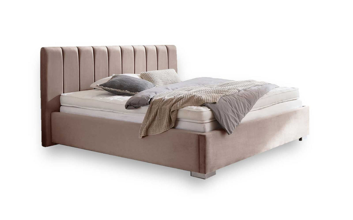 Pachet Pat + Saltea 120x200 Premium Single-Seturi Paturi + Saltele-Prestige Home-Swing-Bej-Prestige Home