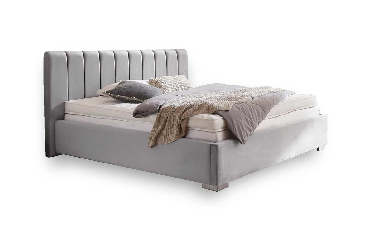 Pachet Pat + Saltea 160x200 Premium Double-Seturi Paturi + Saltele-Prestige Home-Swing-Gri-Prestige Home