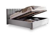 Pachet Pat + Saltea 120x200 Premium Single-Seturi Paturi + Saltele-Prestige Home-Swing-Gri-Prestige Home
