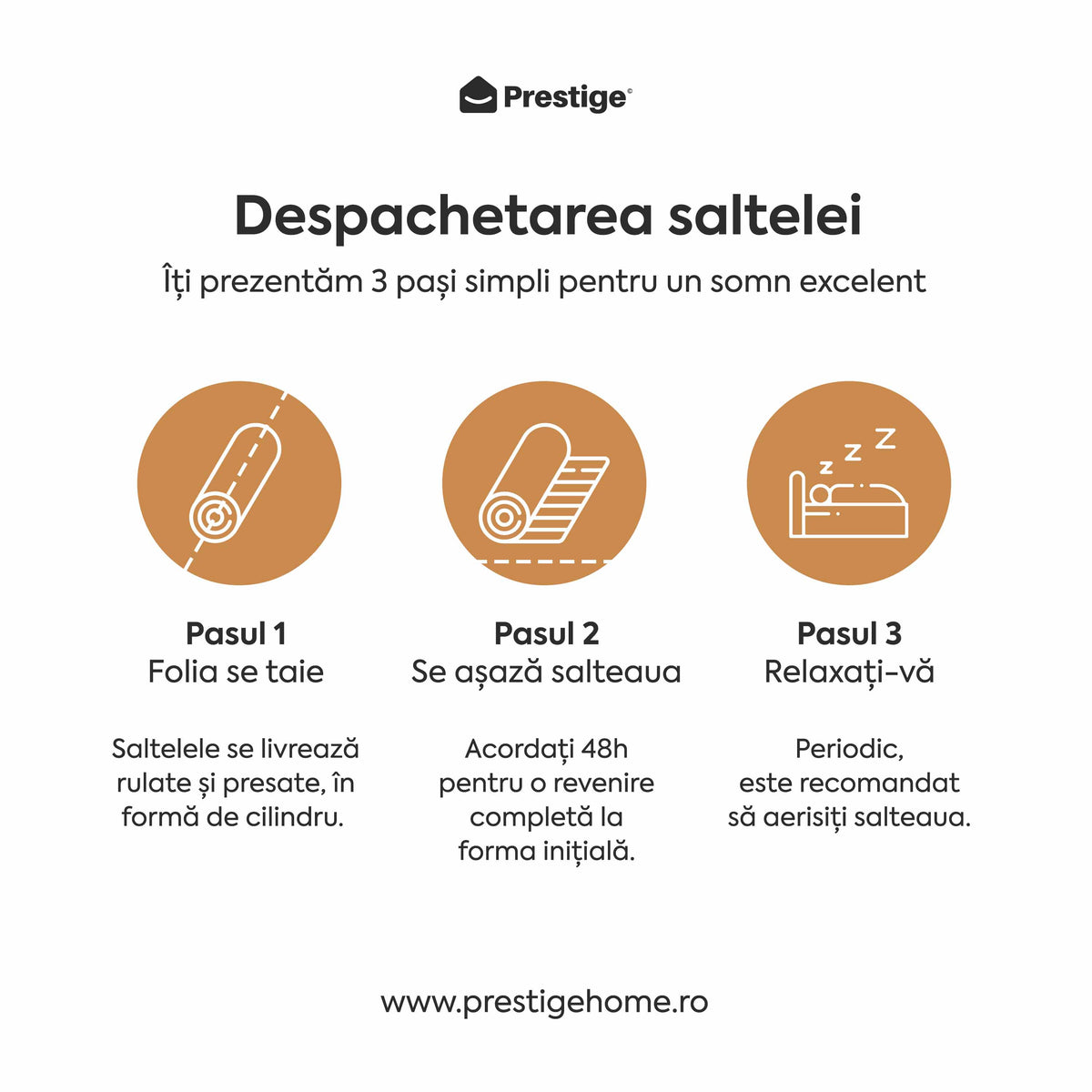 Saltea SAPPHIRE PLUS, 14+5 Memory, spumă poliuretanică elastică, spumă cu memorie, husă antibacteriană, superortopedică, Grosime 21 cm - Prestige Home  