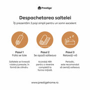 Saltea SAPPHIRE PLUS, 14+5 Memory, spumă poliuretanică elastică, spumă cu memorie, husă antibacteriană, superortopedică, Grosime 21 cm - Prestige Home  