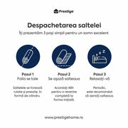 Saltea SILVER FLEX, spumă poliuretanică, reversibilă, hipoalergenică, super ortopedică, Grosime 19 cm  - Prestige Home